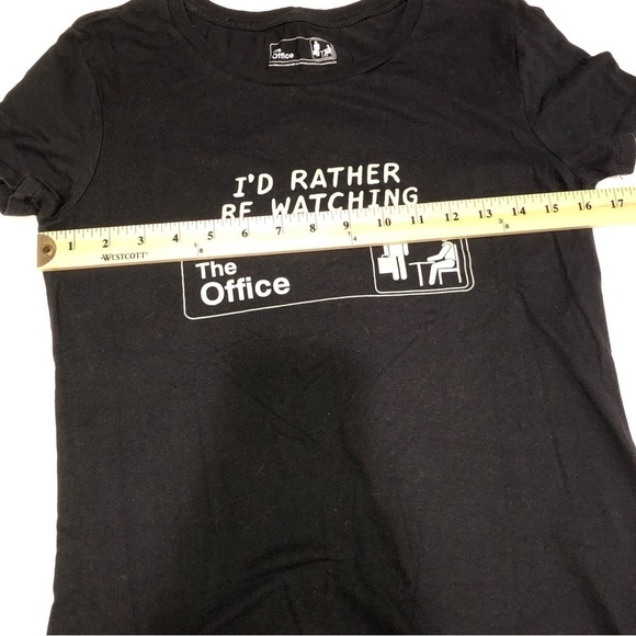 The Office Graphic T-Shirt Juniors Size Large Ladies Black Short Sleeve - Picture 3 of 5